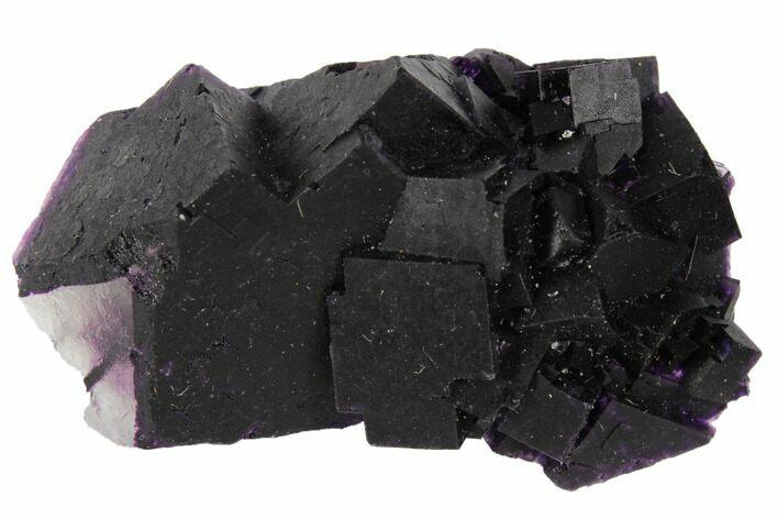 Dark Purple Cubic Fluorite Crystal Cluster - China #128864